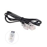 GENETIVE 受話器用 RJ-9 4極4芯 モジュラーケーブル 1m ストレート 黒 MJC4-RJ9N1-100-SB
