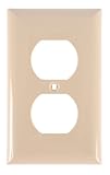 GE二重レセプタクル壁プレート、アイボリーナイロン58826