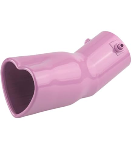 Car Heart-Shaped Dual Exhaust Tail Pipe Muffler | Universal Car Modification Accessory | Stainless Steel Double Outlet | Stylish Performance Upgrade | Easy Install | Fits Sedan SUV Sports Cars