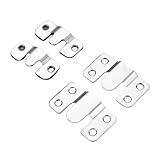 ブラケット金具 額縁吊金具 16組セット 額縁 フック ステンレス製壁掛けフック 絵画用壁掛けフック 額縁 時計 取り付け簡単 多機能 石膏ボード・木壁対応 スクリューセット付き 2穴（44*19mm）