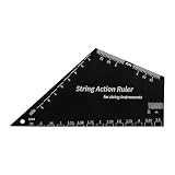 ギターゲージフレットロッカー、ステンレススチールベースギター弦高さゲージ - Luthier Precision Spacing ルーラーツール Mandolins Banjos Basses用