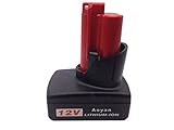 Aoyan For Milwaukee M12 12V 5000MAH Lithium-ion Cordless Tool Battery48-11-2440 48-11-2402 48-11-241