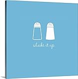 ケイトlillysonプレミアムシックラップキャンバス壁アート印刷題名Shake It Up – ミニマリストレトロキッチンアート 16" x 16" 2247116_24_16x16_none