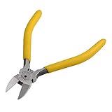 uxcell ダイゴナルカットプライヤー　カッター　ワイヤ　ハンドツール　カーボン　イエロー