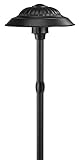 Hinkley Lighting 1573BK Saucer Path Light, 12 Watt T5 Wedge Base Light Bulb, Black [並行輸入品]