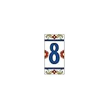 3 " x 6 "セラミックタイルアドレス家番号タラベラホワイト# 8 8個