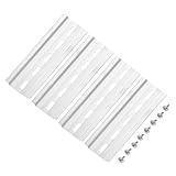 uxcell DINレールスロット付きアルミニウム取り付けガイド 4" x 1.4" x 0.3" 電気工業製品用 シルバートーン 8個セット