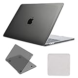 MacBook Pro 13インチ ケース 2022-2016 M2/M1チップ 対応 A2338 A2289 A2251 A2159 A1989 A1706 A1708 （ディスプレイ用研磨布 クリーニングクロス 付き）,マットブラック