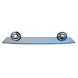 Allied Brass QN-33/24-SBR 24' Beveled Glass Shelf Polished Chrome [並行輸入品]