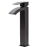 VIGO Duris Single Lever Vessel Bathroom Faucet, Matte Black [並行輸入品]
