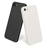 Vanjua iPhone SE 第2世代、iPhone7 iPhone8 ケース 衝撃吸収 レンズ保護 傷つけ防止 4.7インチiPhone SE2 iPhone 7 8用カバー (画面サイズ 4.7 インチ, ブラック+ホワイト)