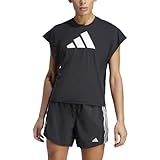 [アディダス] 半袖 Tシャツ トレイン アイコンズ トレーニング レギュラーフィット 半袖ロゴTシャツ DJD38 レディース ブラック/ホワイト (HY9258) J/M