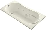Kohler K-1157-HN-96 7236 Whirlpool with Custom Pump Location and Heater, Biscuit [並行輸入品]