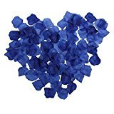 RaiFu 造花 人工花びら 偽の様々な色のシルクフラワーバラ花びら結婚式のパーティーの装飾ダークブルー 1000pcs
