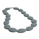 赤ちゃんが　おしゃぶりできる　おしゃれなネックレス　（歯固め ジュエリー）　グレー　（Grey）　Chewable Necklace  （海外直送品）（並行輸入品）