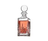 Godinger Mini Whiskey Decanter for Liquor Whisky Vodka or Wine - 10oz, Dublin Collection