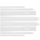 PACKOVE 8個 レザークラフト クリア アクリル 財布 型紙 ステンシル テンプレート セット レザー クラフト DIY ツール