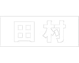 表札用名前シール 角ゴシック体　切文字 ﾎﾜｲﾄ 天地50ﾐﾘﾀｲﾌﾟ 田村