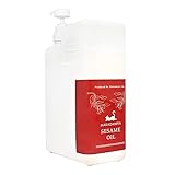 マカダミ屋 セサミオイル 1000ml ポンプ付 白ゴマ油 マッサージオイル 頭皮ケア ボディケア 業務用 大容量