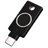 Yubico YubiKey Bio C Fido Edition 指紋認証 - FIDOセキュリティキー 2要素認証キー FIDO U2F/FIDO2/USB-C/Type-C/指紋認証/生体認証/2段階認証/高耐久性/耐衝撃性/防水/IP68 キーホルダー型