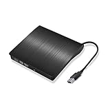 DVD ドライブ外付け USB 3.0 DVD プレイヤー ポータブルドライブ CD/DVD読取・書込 DVD±RW CD-RW USB3.0/2.0 Window/Mac OS両対応 高速 静音 超スリム(Blu-rayディスクの一部のみをサポート)