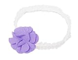 ベビー＆キッズ　ヘアバンド　とってもかわいい　お花デザインの髪飾り【TH06】　ヘアアクセサリー　出産祝いにも！ (薄紫)