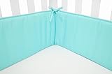 American Baby Company 100% Cotton Percale Crib Bumper, Aqua by American Baby Company