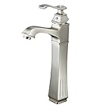 Aquafaucet Waterfall 注ぎ口 シングルハンドル バスルーム シンク 蛇口 洗面器 ミキサータップ ORBオイル仕上げ ブロンズ 洗面所 長い胴 9315H-N