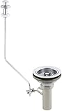 Kohler k-8802-rl Sink Strainer withテールピースandポップアップ排水からDuostrainer、 1.5 クローム K-8802-RL-CP 1