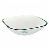 強化ガラスバスルーム容器シンクWashroomナチュラルクリアVanityホテルBasin
