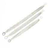 【 Terminal Garage 】マフラーアース 3本セット 200mm 250mm 300mm 自動車用 リング端子付き M8&M10端子 汎用 平編み線 錫メッキ 汎用アースベルト