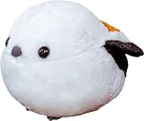 センチメートルぬいぐるみ、シミュレーション脂肪丸いスズメ＆シジュウカラ、ぬいぐるみぬいぐるみ本物そっくり動物人形、ソフト鳥枕、子供のためのかわいいギフトの女の子を詰め (ホワイト,30cm)