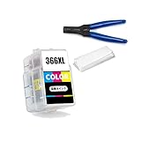 【SEASKY】 BC-366XL 3色カラー 染料 単品 大容量 工具付き キヤノンプリンター用 詰め替えインク ISO9001認証工場 (BC-365 BC-366 BC-365XL BC-366XL BC-365BK BC-366CL BC-365XLBK BC-366XLCL)
