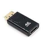 (株)アトラス Displayport(オス/Ver.1.1) - HDMI(メス/Ver.1.4/Type-A)4K(ULTRA HD)変換アダプタ hdmi displayport 変換 コネクタ/コンバーター 金メッキ 脱落防止ラッチ 20ピン ブラック