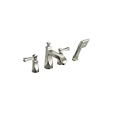 Yosemite Home Decor YP2219-BN 8-Inch widespread Tub Faucet with Hand Held Shower, Small, Brushed Nic