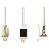 Zehuiアウトドア壁ウィンドウフェンス装飾2pcsソーラー電源Romantic Candleライト壁ランプ