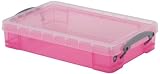 不二貿易 プラスチック 収納 ケース ボックスタイプ 4L(A4対応) ピンクR.U.BOX (幅39.5x奥行25.5cm) 20105
