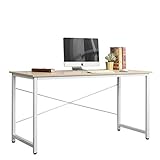 DlandHome オフィスデスク 机 パソコンデスク(幅140×奥行60×高さ75cm) テーブル 勉強机 大人 ワークデスク