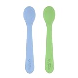 海外直送品Silicone First Spoon, Blue/Green 1 Set by Green Sprouts