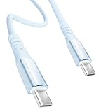 13カラー 4長さ PD急速 15W 60W 100W 100％シリコン 超高耐久 USB-A タイプC【inklink Japan公式】充電ケーブル iPhone 充電コード USB-C 機器対応 急速充電 PC/パソコン/ノートパソコン/iPhone/iPad/Android (Type-C to Type-C PD60W, ソフトアクア, 0.25m)