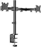 ErGear PCモニタアーム デュアル 17~32型 耐荷重8kg 2画面 ディスプレイアーム VESA規格100*100 多角度調節 (