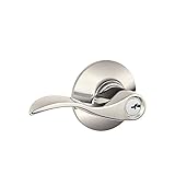 Schlage F51A ACC 618 Accent Lever Keyed Entry, Polished Nickel by Schlage Lock Company