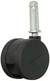 Shepherd Pilot Series 50mm Diameter Unhooded Die Cast Twin Nylon Wheel Caster, 7/16 Diameter x 1-7/1