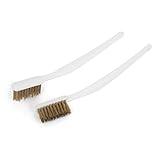 uxcell 真鍮ワイヤーブラシ 黄銅ワイヤ クリーニングツール インダストリアル プラスチック