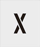 IM ステンシル X 文字サイズ150×90mm AST58