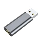 USB サウンドカード回転 USB 3.5ｍｍー 変換アダプタ 外付け けサウンドカード ミニジャック オーディオインターフェイス ヘッドホン出力/マイク入力対応 ドライPS4/MacBook/Earphones/Surface/Windows PCなど対応