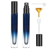 Segbeauty アトマイザー 10ml 2個入り プッシュ式 詰め替え 漏れない ミニボトル スプレーボトル クイック 香水噴霧器 携帯用 詰め替え容器 液漏れ防止 持ち込み可能 通勤 香水スプレー 【10ml ブルー グラデーション】