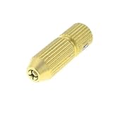 DealMuxゴールドトーンブラス3.17ミリメートルモーターシャフト0.8?1.2ミリメートルミニ電動ドリルチャック