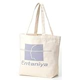 Entaniya トートバッグ ファスナーポケット付き 丈夫 大容量 TOTE BAG with pocket コットン ユニセックス