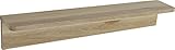 壁掛け棚 エルシェルフ2 リアルシリーズ 石膏ボード専用取り付け金具付き 幅90cmX奥行13cm(グレインナチュラル)